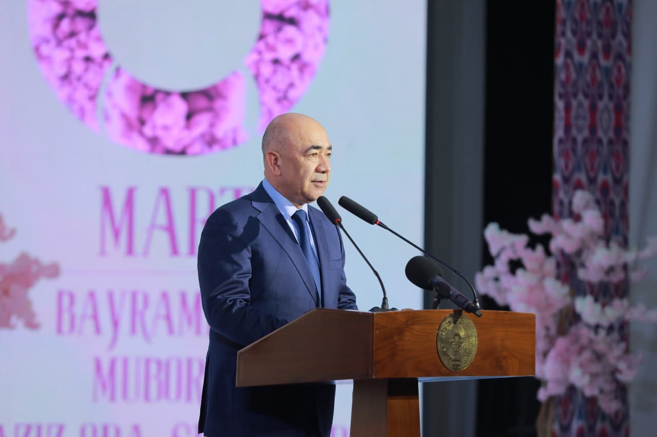 Toshkent viloyati hokimi Zoyir Mirzayevning 8 mart — Xalqaro xotin-qizlar kuni munosabati bilan o‘tkazilgan tantanali marosimdagi TABRIK SO‘ZI