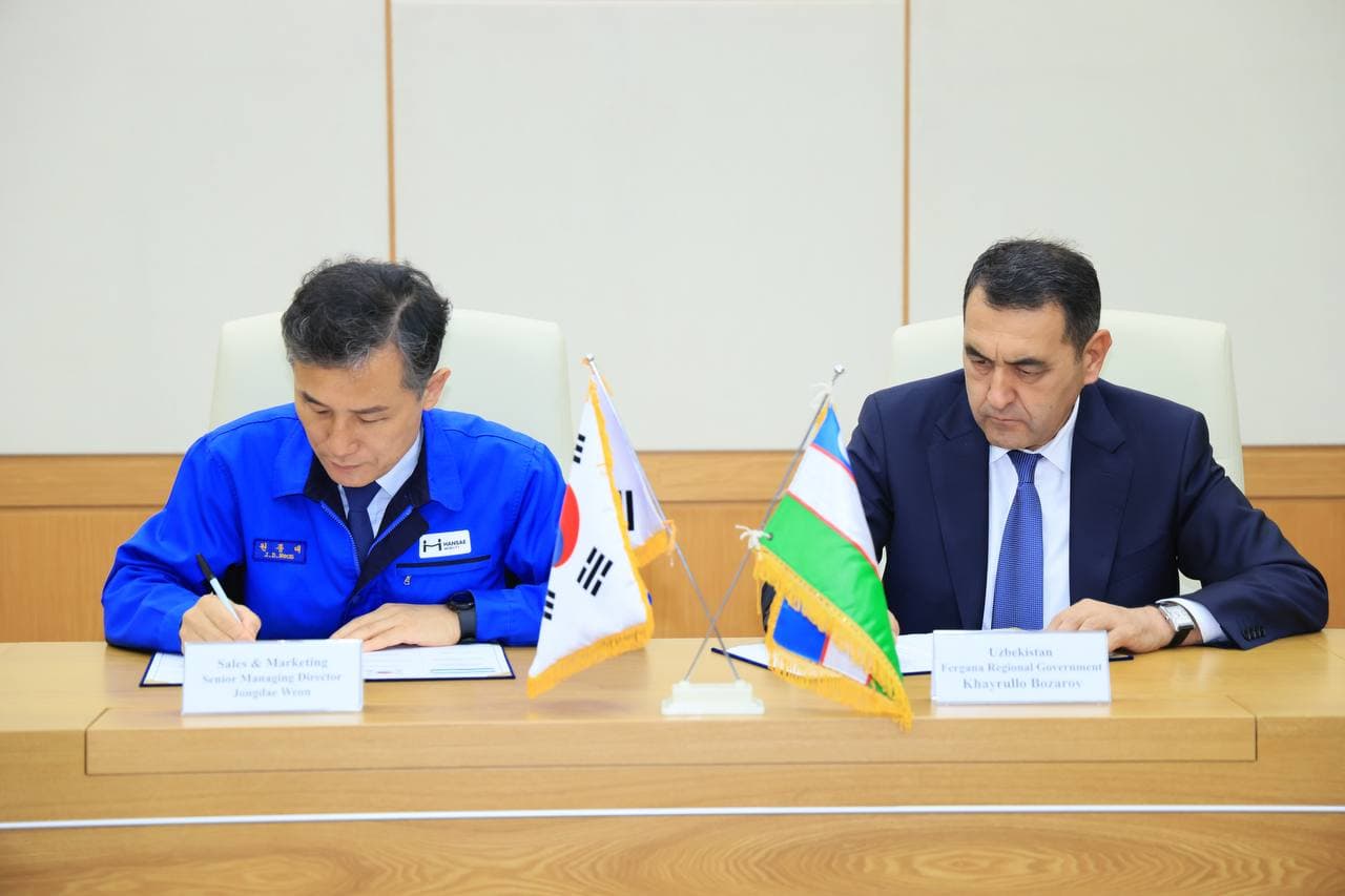Компания “Hansae Mobility” реализует крупный проект в Фергане