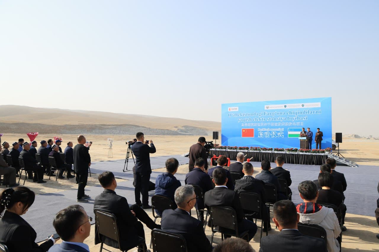 Farg‘ona tumanining Oqbilol qishlog‘ida qattiq maishiy chiqindilarni yoqish orqali elektr energiyasi ishlab chiqarish loyihasi doirasida barpo etilayotgan korxona qurilishiga start berildi