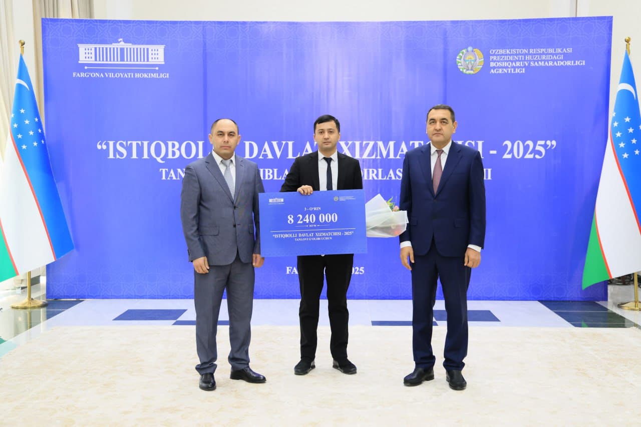 Respublikada ilk bor Farg‘ona tajribasi sifatida "Istiqbolli davlat xizmatchisi – 2025" tanlovi o‘tkazildi