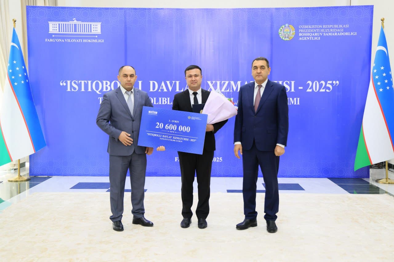 Respublikada ilk bor Farg‘ona tajribasi sifatida "Istiqbolli davlat xizmatchisi – 2025" tanlovi o‘tkazildi