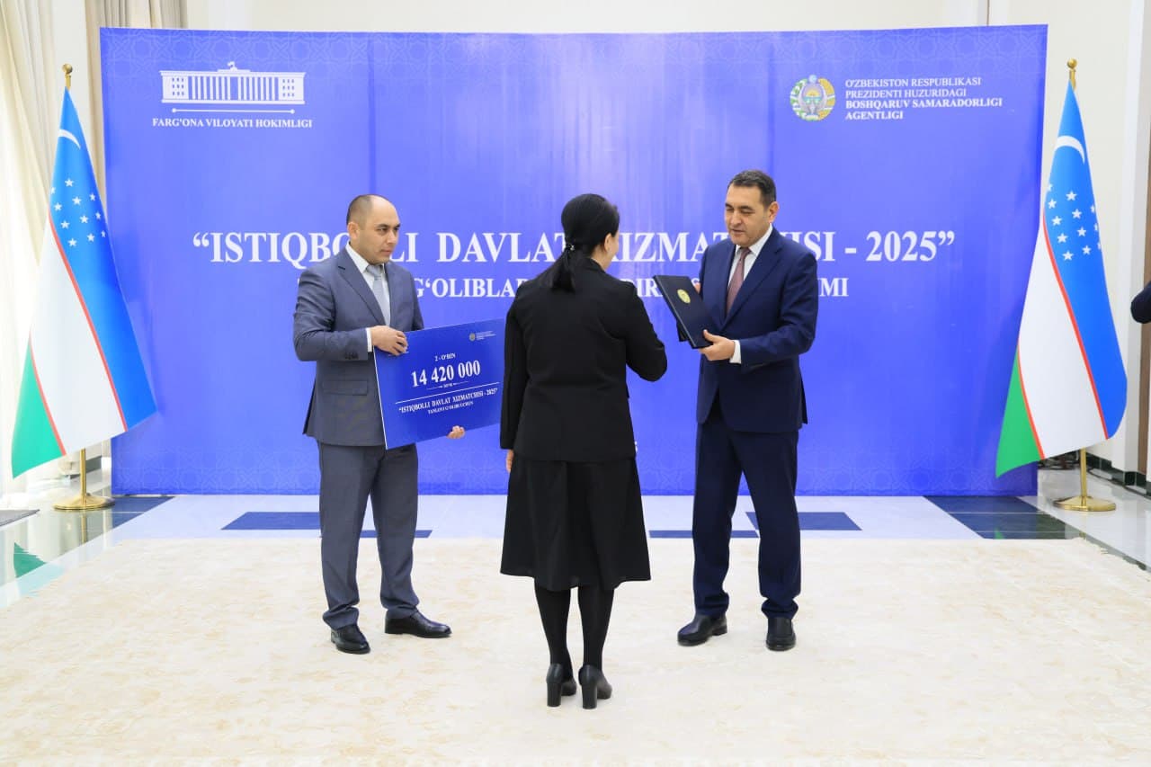 Respublikada ilk bor Farg‘ona tajribasi sifatida "Istiqbolli davlat xizmatchisi – 2025" tanlovi o‘tkazildi