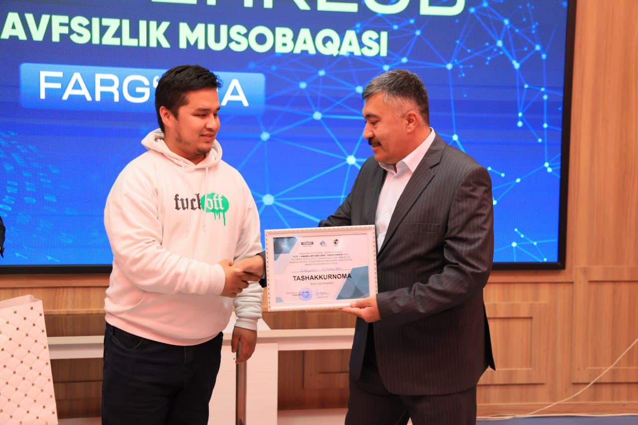 Viloyatimizda ilk marotaba Kiberxavfsizlik musobaqasi tashkil etildi