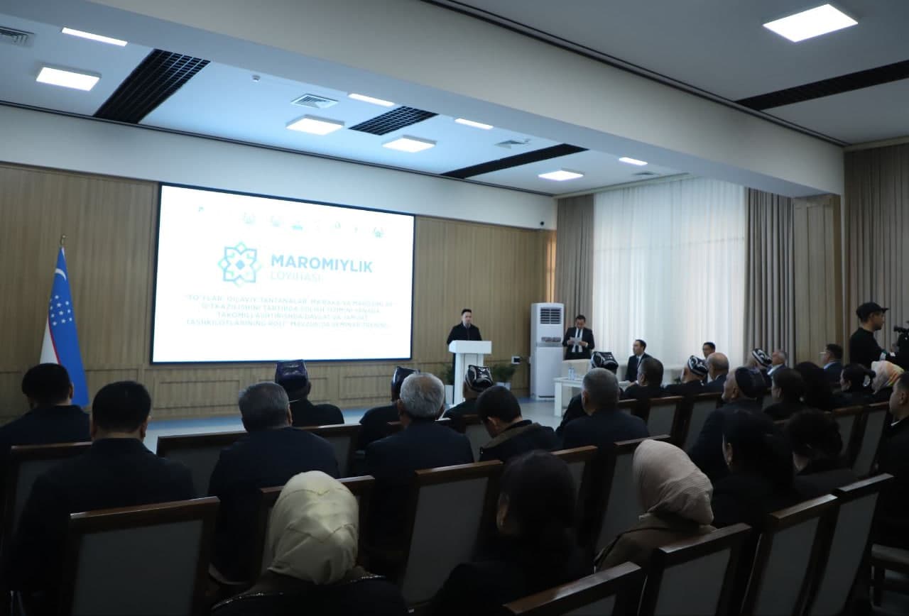 “Тўйлар, оилавий тантаналар, маърака ва маросимлар ўтказилишини тартибга солиш тизимини янада такомиллаштиришда давлат ва жамоат ташкилотларининг роли” мавзусида семинар-тренинг ўтказилди