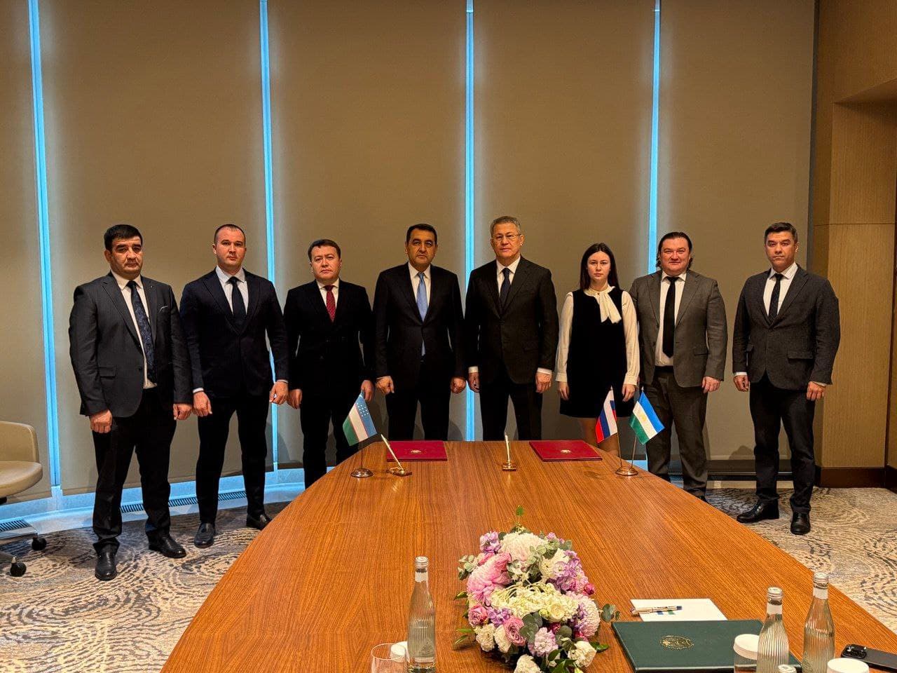 Фарғона вилояти ҳокими Хайрулло Бозоров Бошқирдистон раҳбари Радий Хабиров билан учрашди