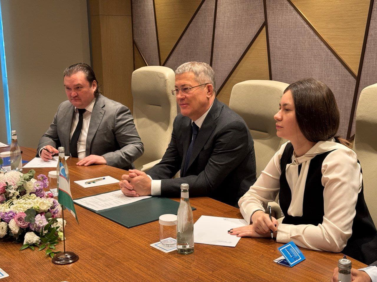 Фарғона вилояти ҳокими Хайрулло Бозоров Бошқирдистон раҳбари Радий Хабиров билан учрашди