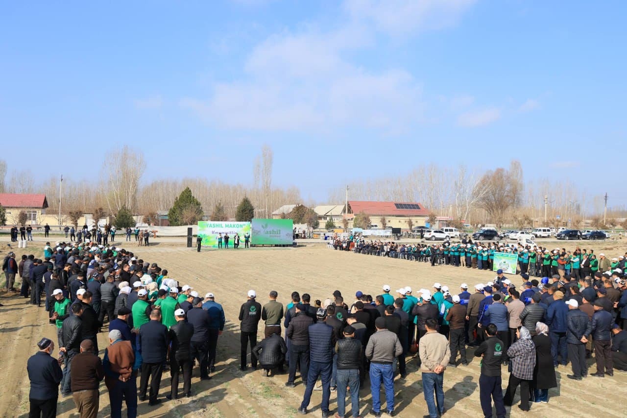 Ёзёвон туманидаги “Янги Ўзбекистон” массиви ҳудудида кенг кўламли кўчат экиш тадбири ташкил этилди