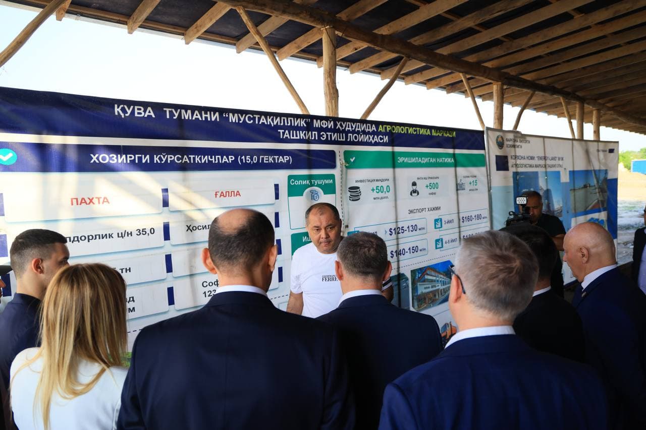A delegation of officials and business representatives led by the Governor of the Omsk Region of the Russian Federation, Vitaly Khotsenko, familiarized themselves with the industrial and economic potential of the Fergana Region during their visit.
