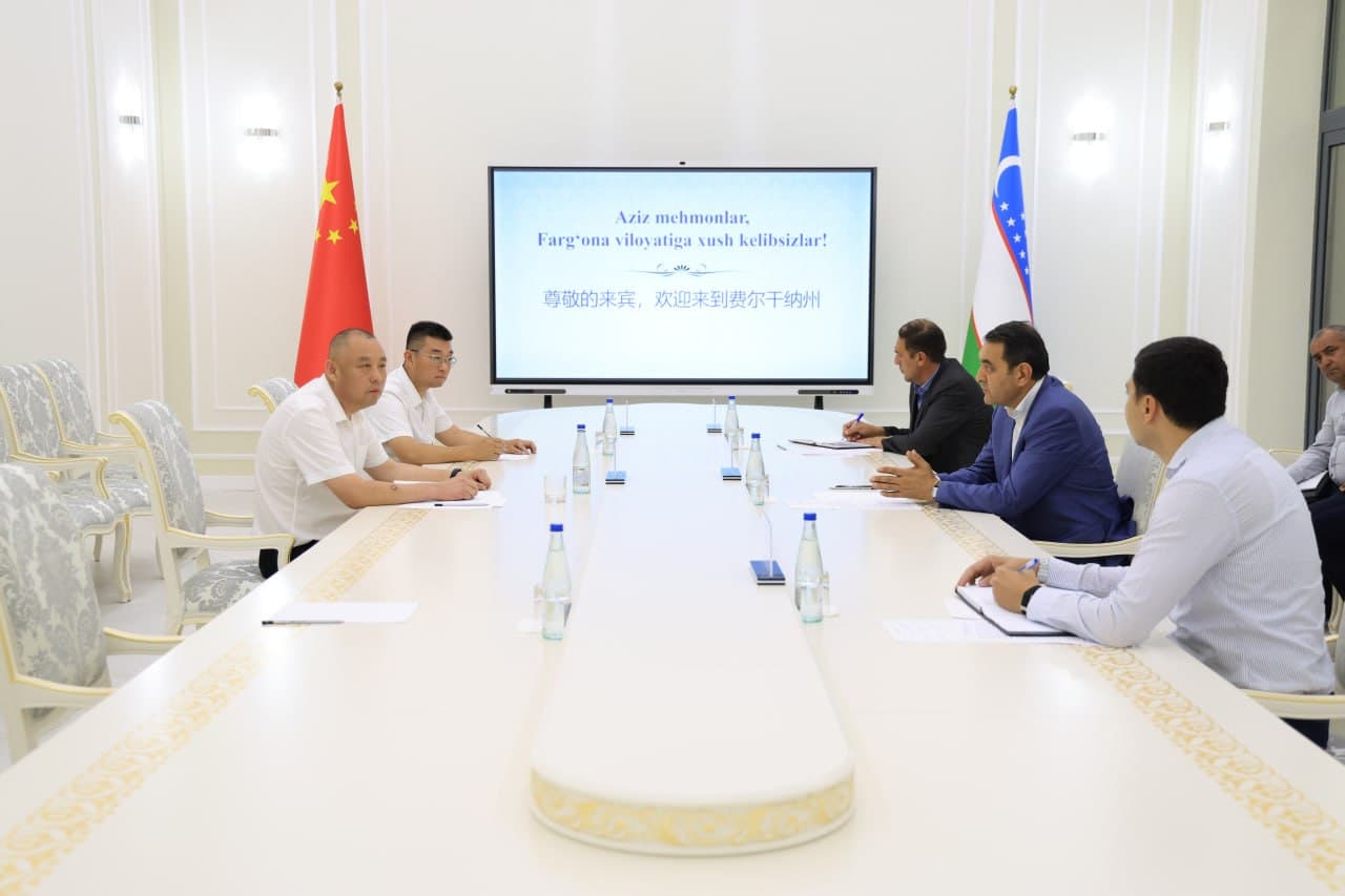 Viloyat hokimi Xayrullo Bozorov Xitoyning “Beijing Goldenwater Information Technology Development Co., Ltd.” kompaniyasining O‘rta Osiyodagi vakili Fu Chjunkuyni qabul qildi.
