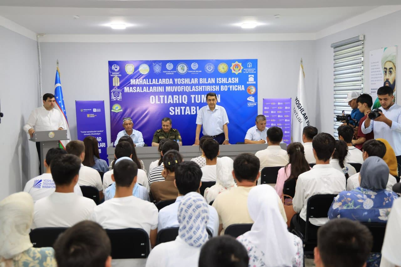 Oltiariqda yoshlar bilan ochiq muloqot o‘tkazildi