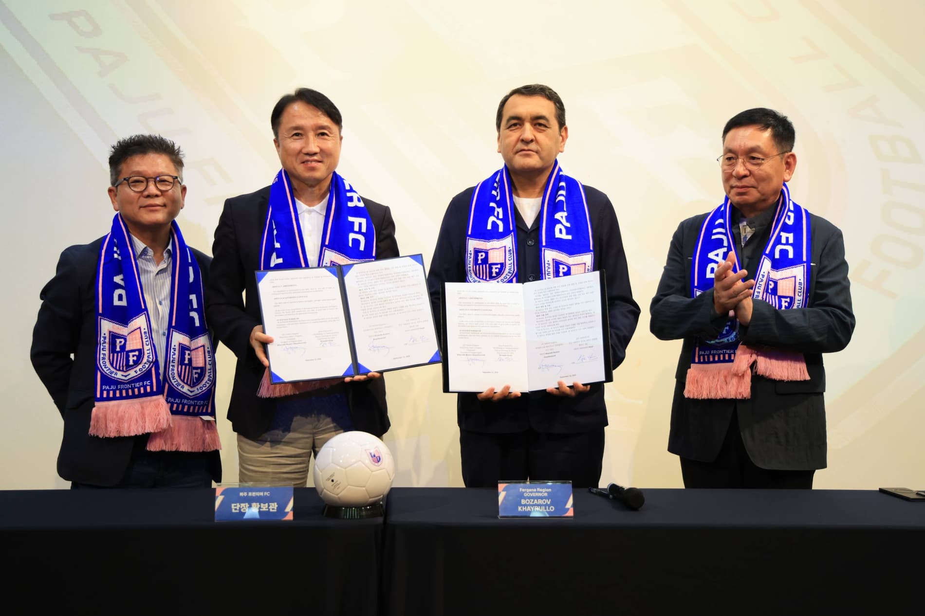 Neftchi and Korea’s Paju Frontier FC Establish Cooperation