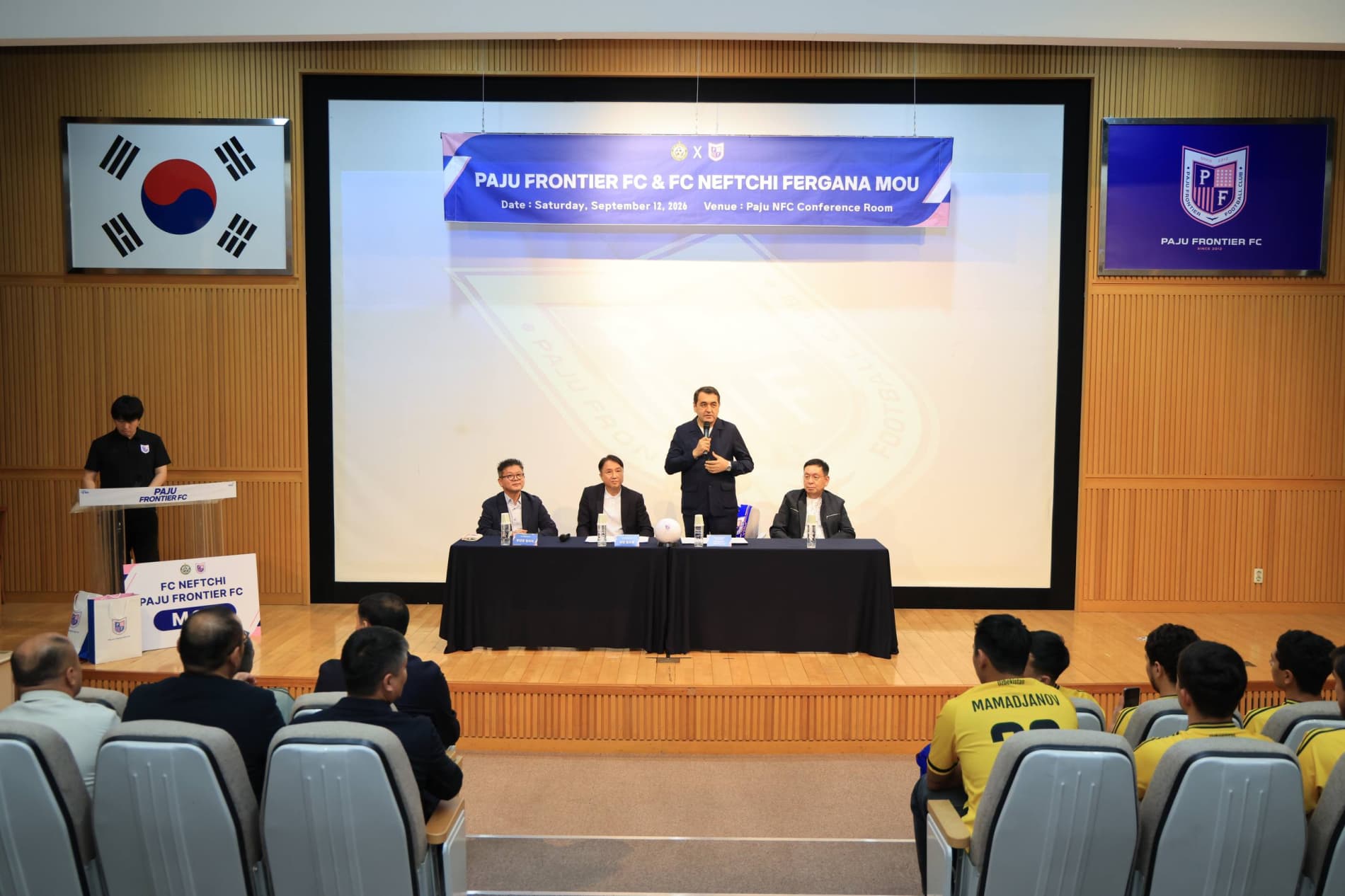 Neftchi and Korea’s Paju Frontier FC Establish Cooperation