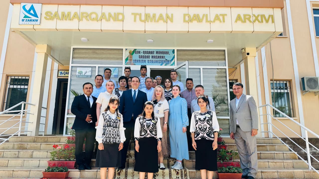 “O‘zarxiv” agentligi hamrohligida Tatariston Respublikasi Arxiv ishi bo‘yicha Davlat qo‘mitasi delegatsiyasi Samarqand tuman davlat arxivida bo‘ldi.