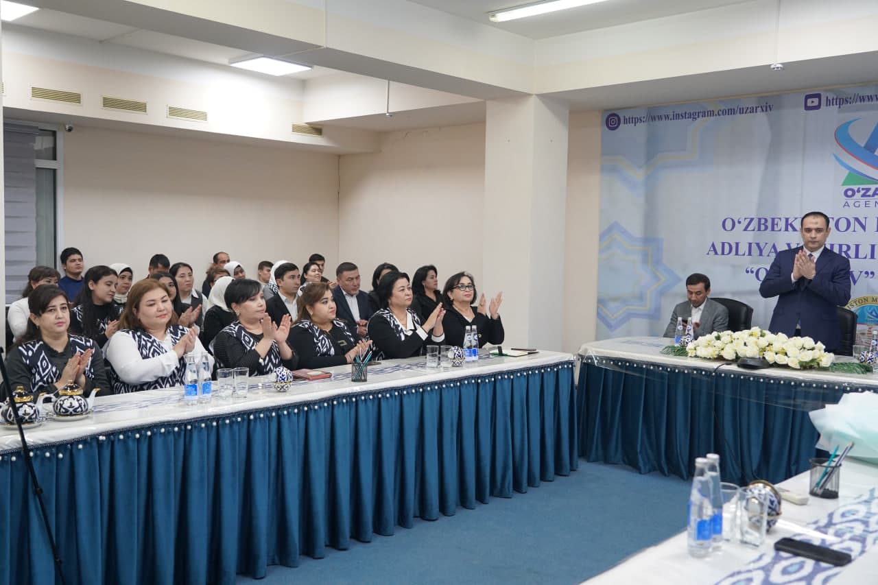 Yil yakunlari bo‘yicha alohida o‘rnak ko‘rsatgan “O‘zarxiv” agentligi tizimi xodimlarini taqdirlash marosimi bo‘lib o‘tdi