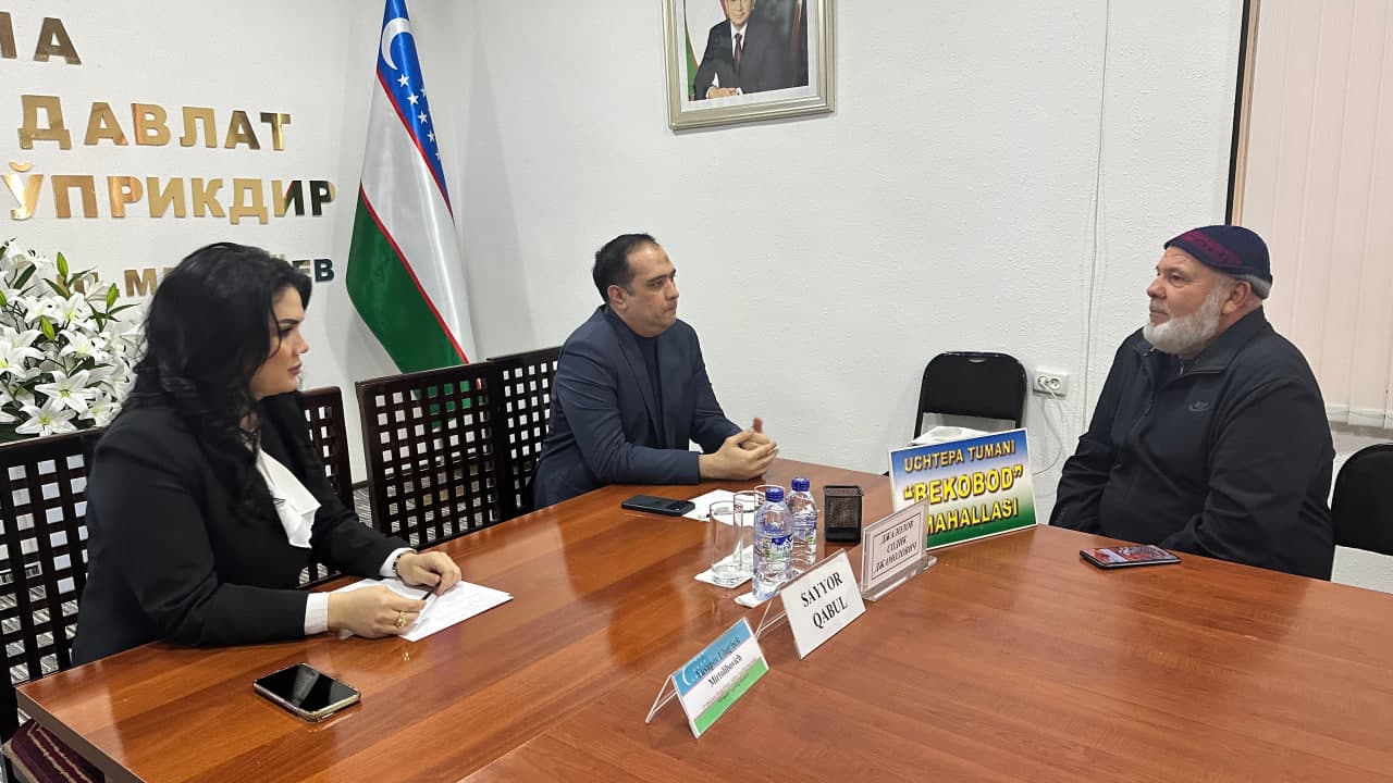 “Oʻzarxiv” agentligi direktori Ulugʻbek Yusupov Toshkent shahar Uchtepa tumani Bekobod mahallasi MFY binosida jismoniy va yuridik shaxslar ishtirokida sayyor qabul o‘tkazdi.