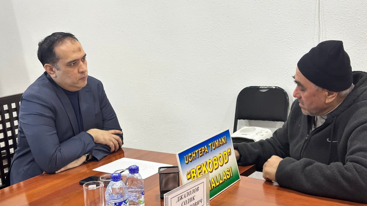 “Oʻzarxiv” agentligi direktori Ulugʻbek Yusupov Toshkent shahar Uchtepa tumani Bekobod mahallasi MFY binosida jismoniy va yuridik shaxslar ishtirokida sayyor qabul o‘tkazdi.