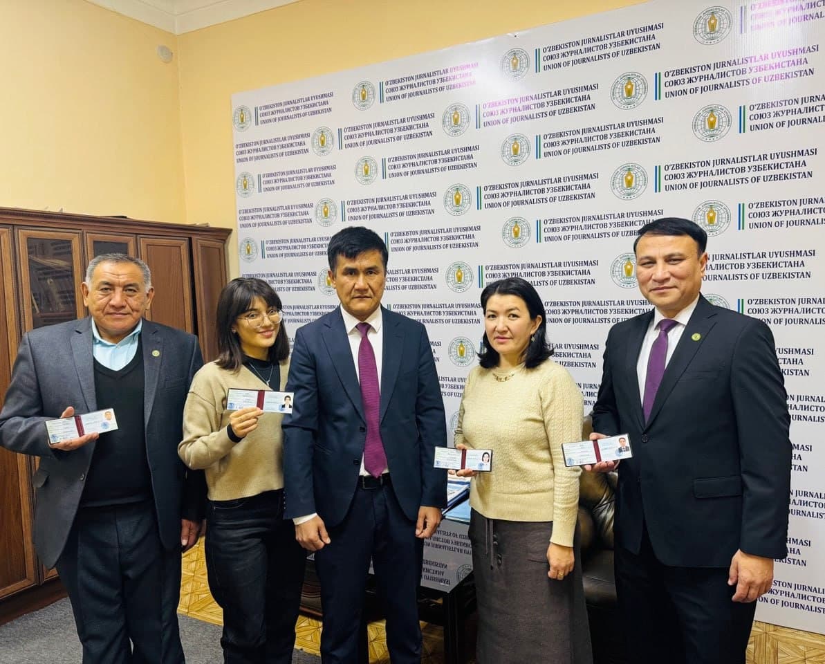 A.ALIYEV JURNALISTLAR UYUSHMASI A’ZOLIGIGA QABUL QILINDI