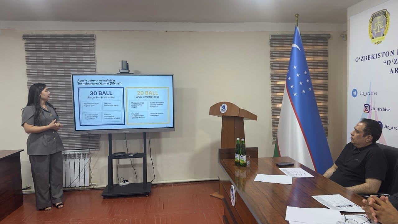 «Ўзархив» агентлиги директори Улуғбек Юсупов Жиззах вилоятидаги Ёш архивчи ходимлар билан учрашув ўтказди.