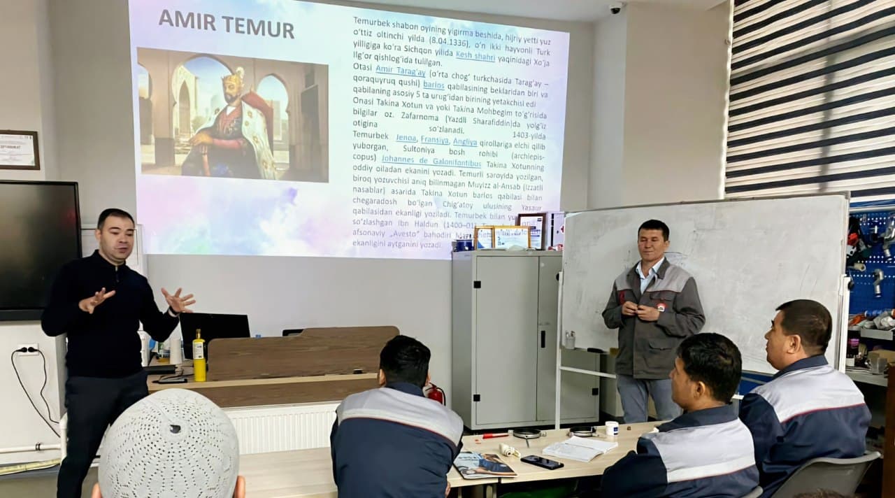 Amir Temur tavalludining 688 yilligi munosabati bilan kasb-hunar markazlarida ochiq darslar tashkil qilindi