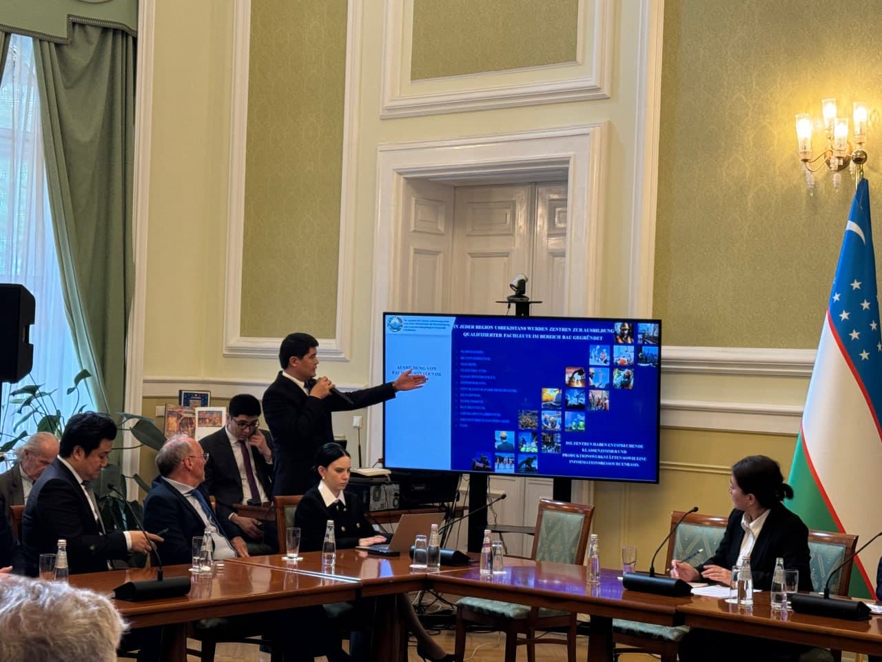 Хабар берганимиздек, Камбағалликни қисқартириш ва бандлик вазири Беҳзод Мусаев бошчилигидаги делегация Германияда хизмат сафари билан бўлиб турибди.