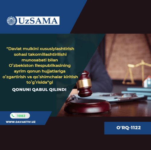 Davlat mulkini xususiylashtirish sohasi takomillashtirildi