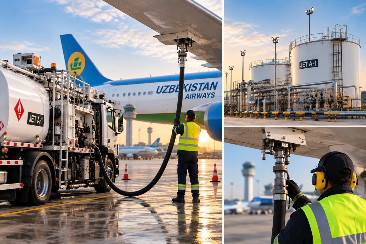 A modern aircraft refuelling complex in the Sergeli district of Tashkent has been put up for sale