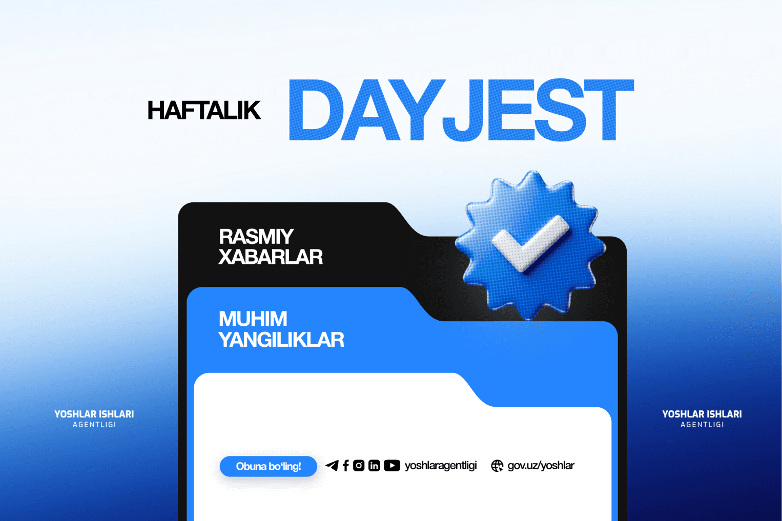 Yoshlar hayotidagi muhim voqealar dayjesti