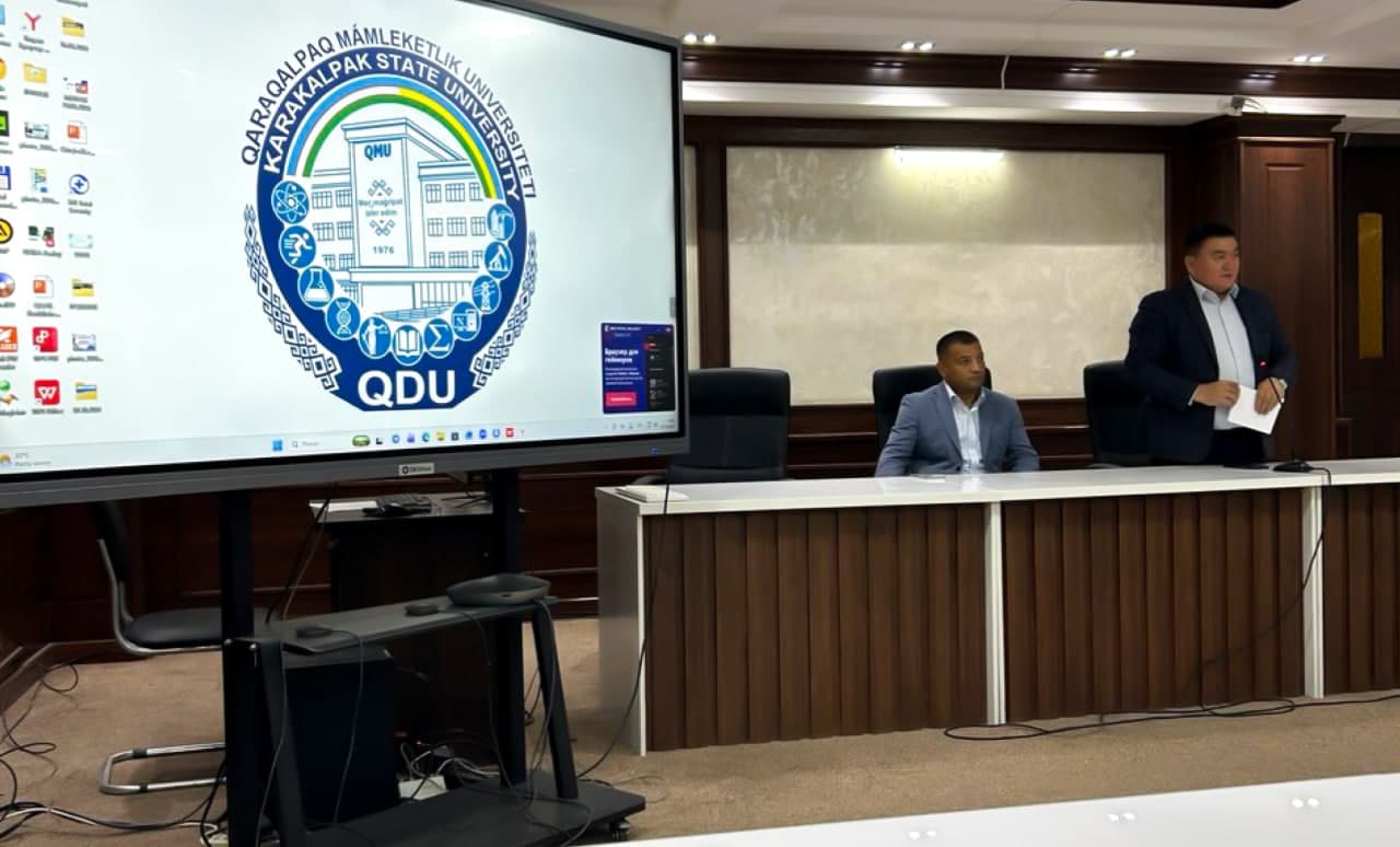 “O‘zbekkosmos” vakillari Qoraqalpoq davlat universiteti talabalari va professor-o‘qituvchilari bilan uchrashdi