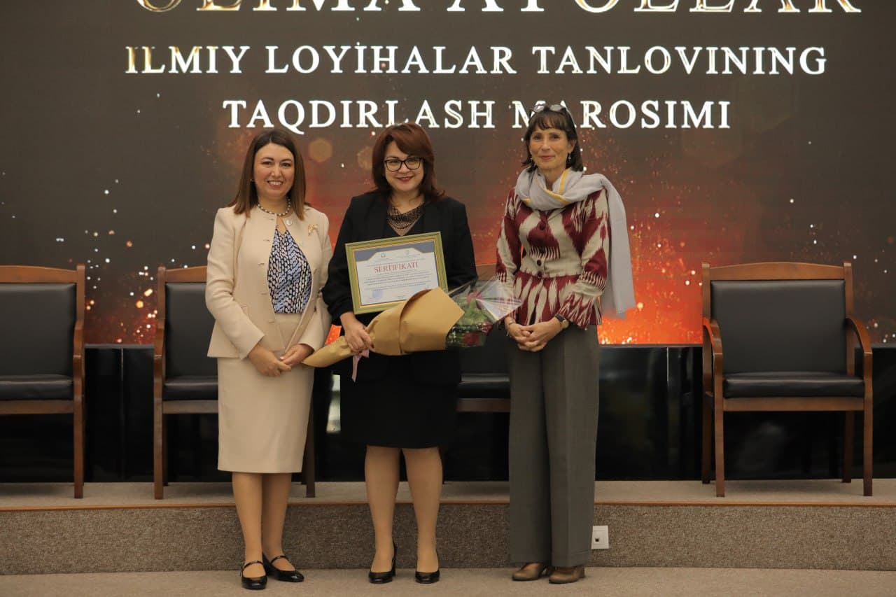 “Olima ayollar” ilmiy loyihalar tanlovi natijalari boʻyicha taqdirlash marosimi boʻlib oʻtdi