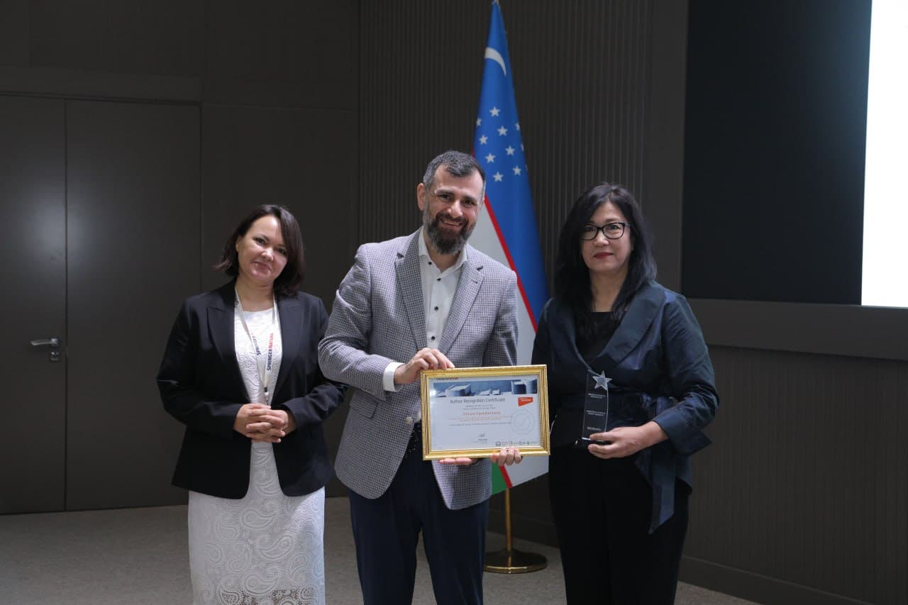 The Springer Nature Awards-2024 honoured the most active institutions and authors in Uzbekistan
