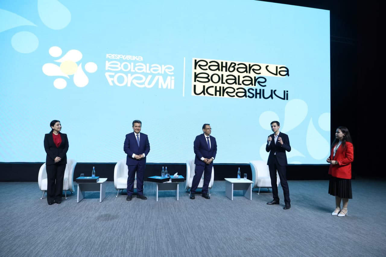 Vazir Bolalar forumi doirasida tashkil etilgan “Rahbar va bolalar” uchrashuvida qatnashdi