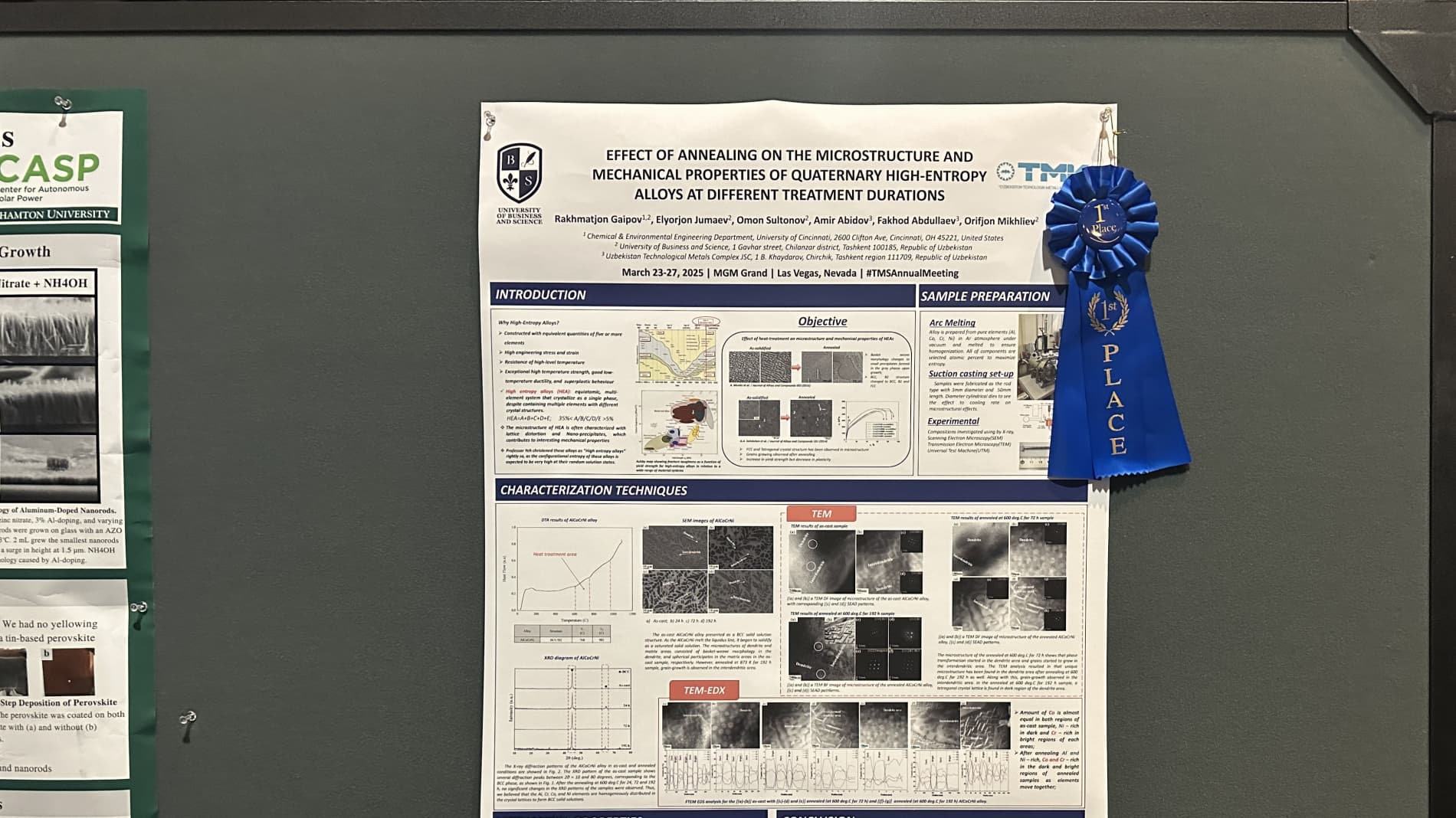O‘zbekistonlik olimlar AQShda o‘tkazilgan xalqaro konferensiyada birinchi o‘rinni egalladi