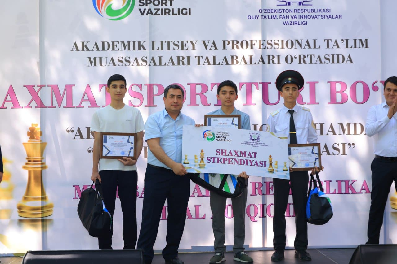 Shaxmat bo‘yicha “Akademik litsey ligasi” va “Professional taʼlim muassasalari ligasi” musobaqalarining g‘olib va sovrindorlari aniqlandi