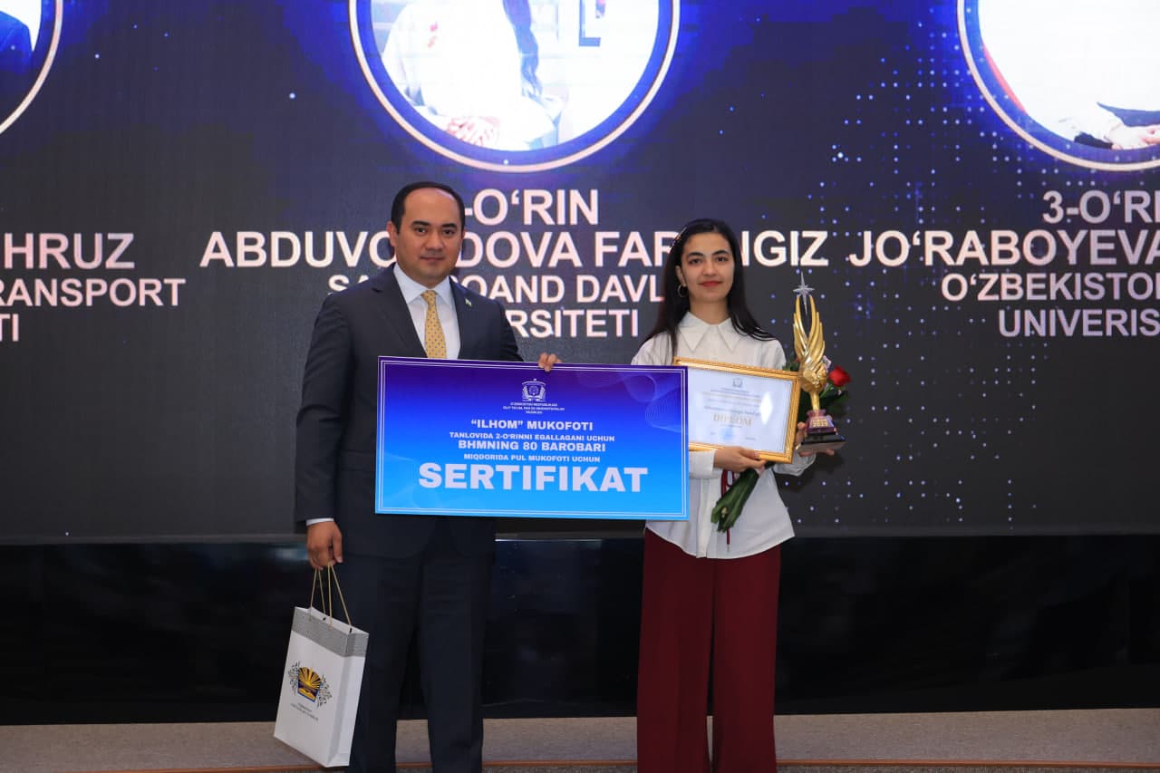 “Ilhom” mukofoti respublika tanlovining 2025-yilgi sovrindorlari tantanali taqdirlandi