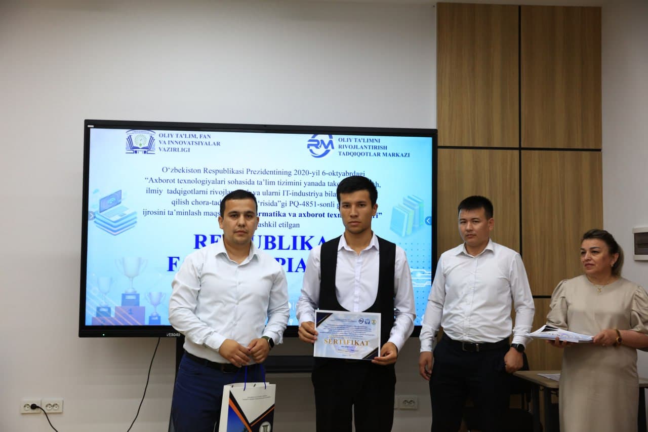 Informatika va axborot texnologiyalari fanidan Respublika olimpiadasi: Boʻlajak IT mutaxassislari TATUda bellashdilar!