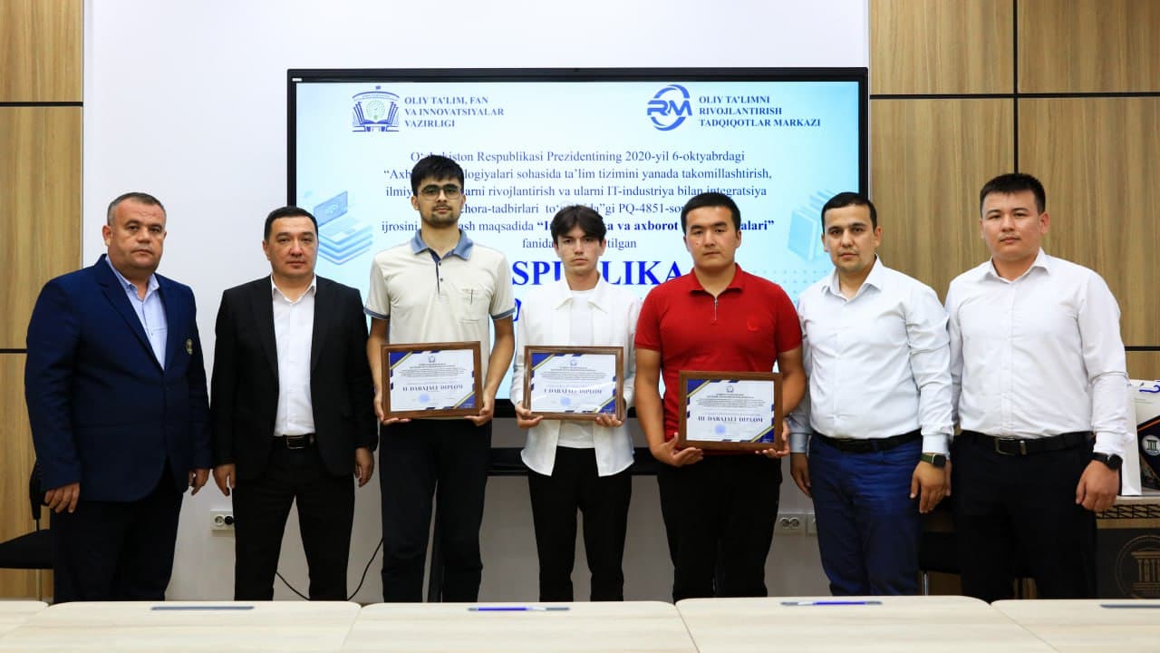 Informatika va axborot texnologiyalari fanidan Respublika olimpiadasi: Boʻlajak IT mutaxassislari TATUda bellashdilar!