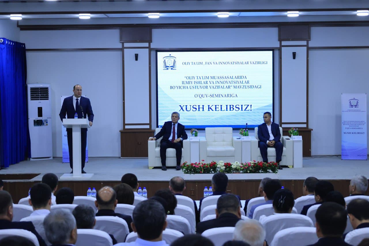 Namanganda ilmiy ishlar va innovatsiyalar bo‘yicha prorektorlar uchun respublika o‘quv seminari boshlandi