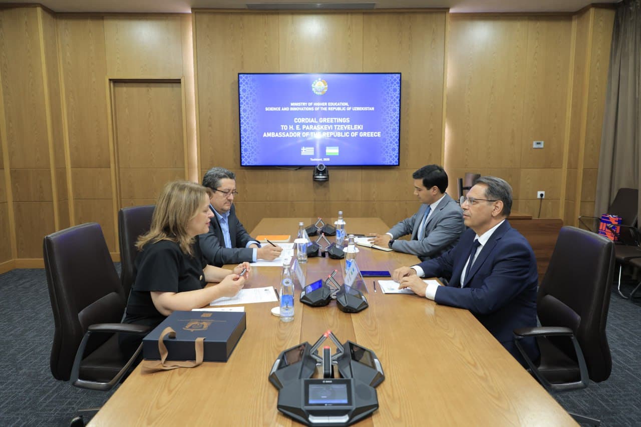 Oʻzbekiston va Gretsiya oliy taʼlim sohasida hamkorlik imkoniyatlari muhokama qilindi