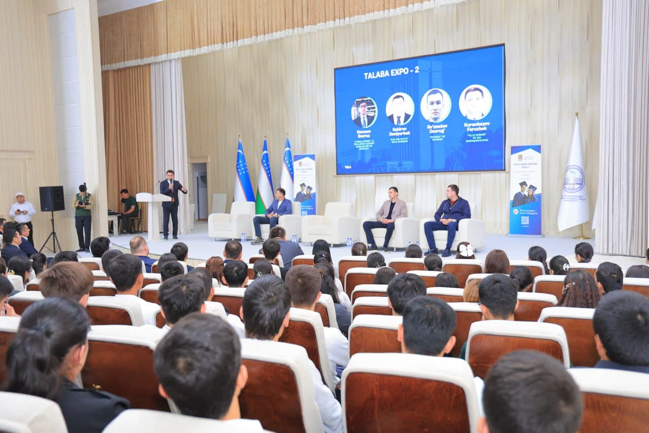 Urganchda “Talaba Expo – 2025” doirasida seminar-trening va loyihalar taqdimotlari bo‘lib o‘tdi. Startaplar moliyalashtirildi