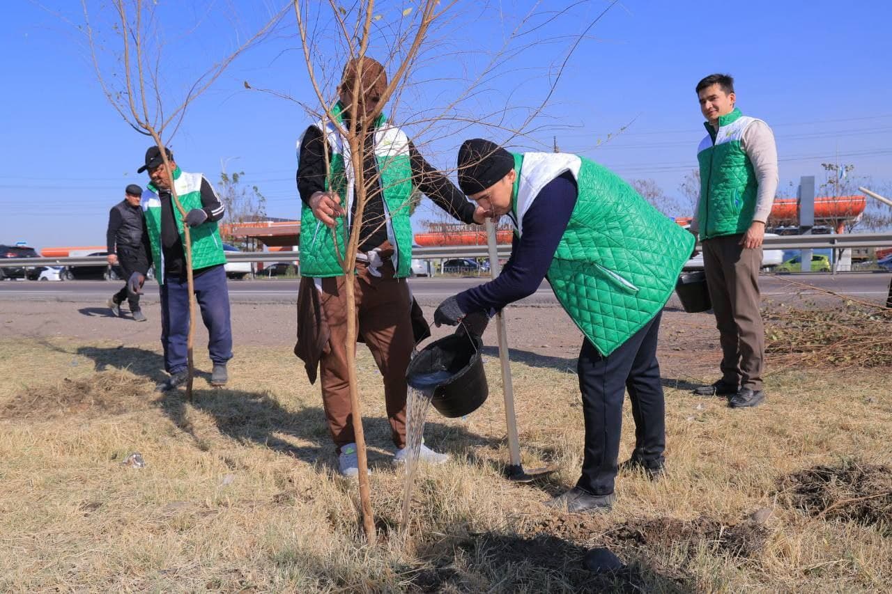 “Yashil makon” loyihasi doirasida: vazirlik jamoasi ekologik hasharda faol ishtirok etdi