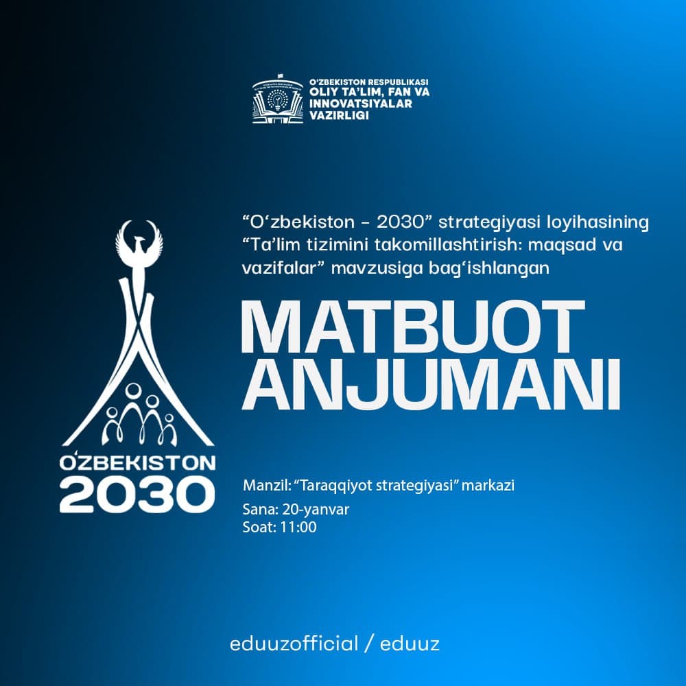 “Ta’lim tizimini takomillashtirish: maqsad va vazifalar” mavzusiga bag‘ishlangan matbuot anjumani