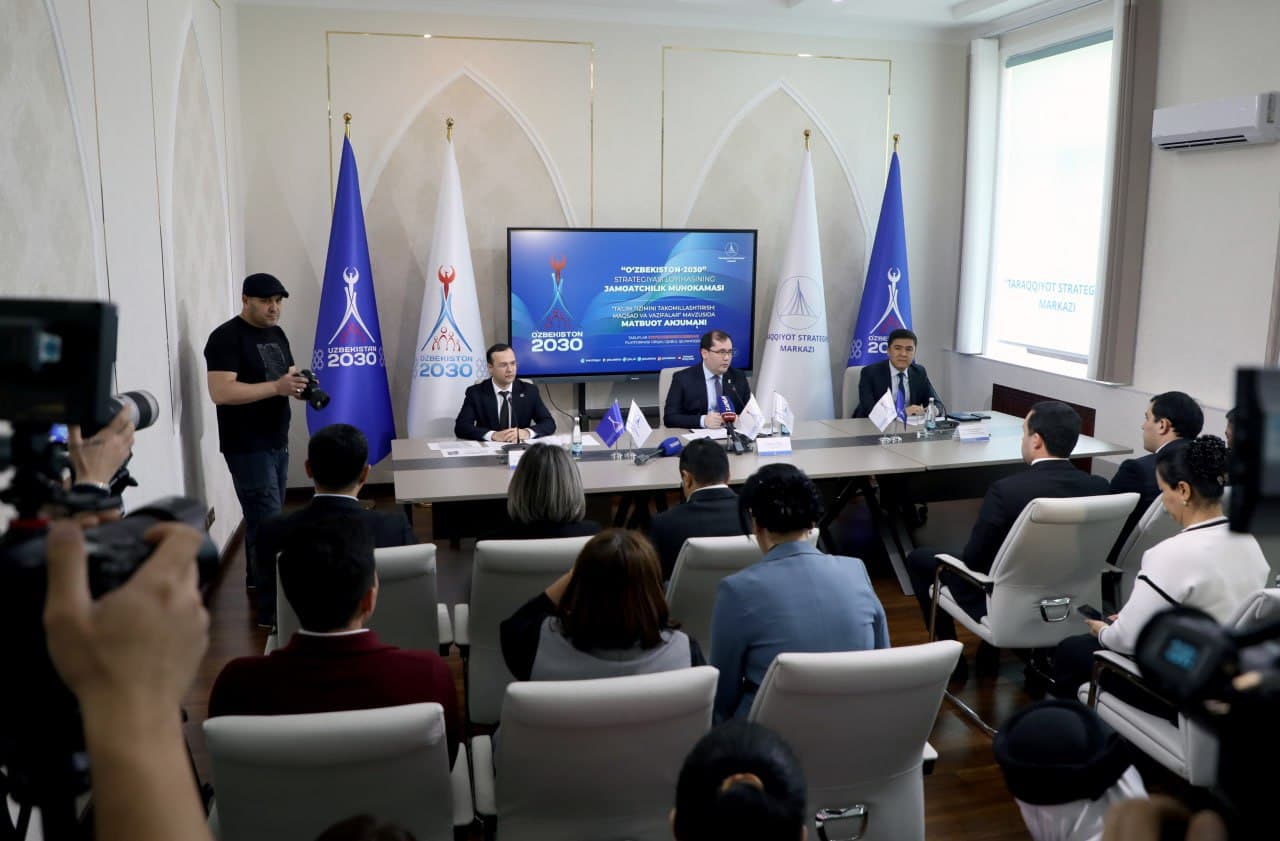 Bugun “Taraqqiyot strategiyasi” markazida “O‘zbekiston – 2030” strategiyasi loyihasi doirasida “Ta’lim tizimini takomillashtirish: maqsad va vazifalar” mavzusida matbuot anjumani bo‘lib o‘tdi.