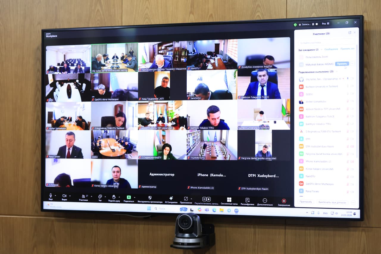 Vazir va arxitektura yoʻnalishida kadrlar tayyorlovchi oliygohlar rahbarlari ishtirokida yigʻilish boʻlib oʻtdi