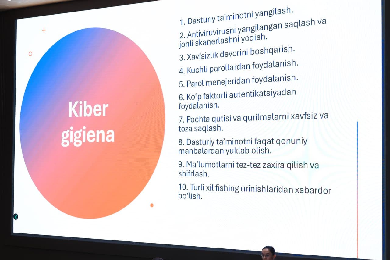 Sun’iy intellekt texnologiyalaridan foydalanishda axborot xavfsizligi masalalariga bag‘ishlangan o‘quv-seminar tashkil etildi