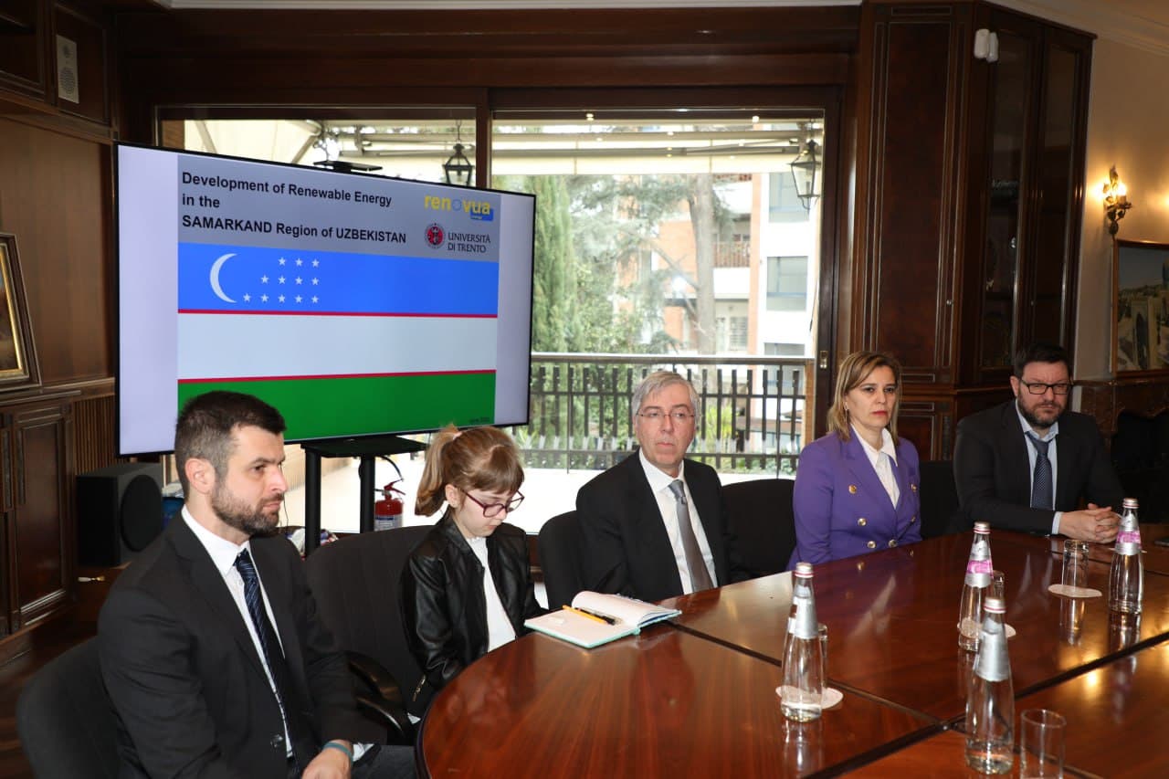 Trento universiteti bilan qayta tiklanuvchi energiya sohasida ilmiy hamkorlik istiqbollari muhokama qilindi