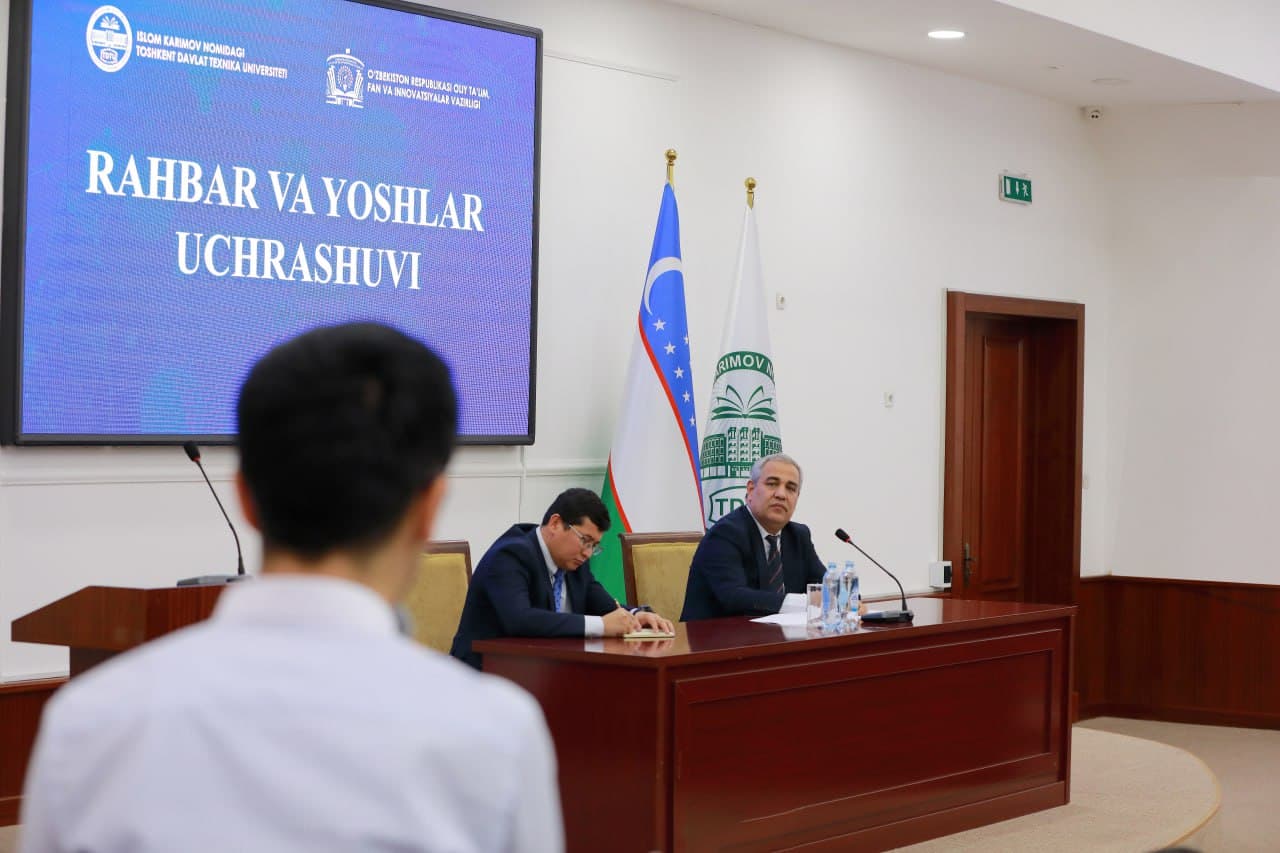 Toshkent davlat texnika universiteti talabalari bilan ochiq muloqot o‘tkazildi