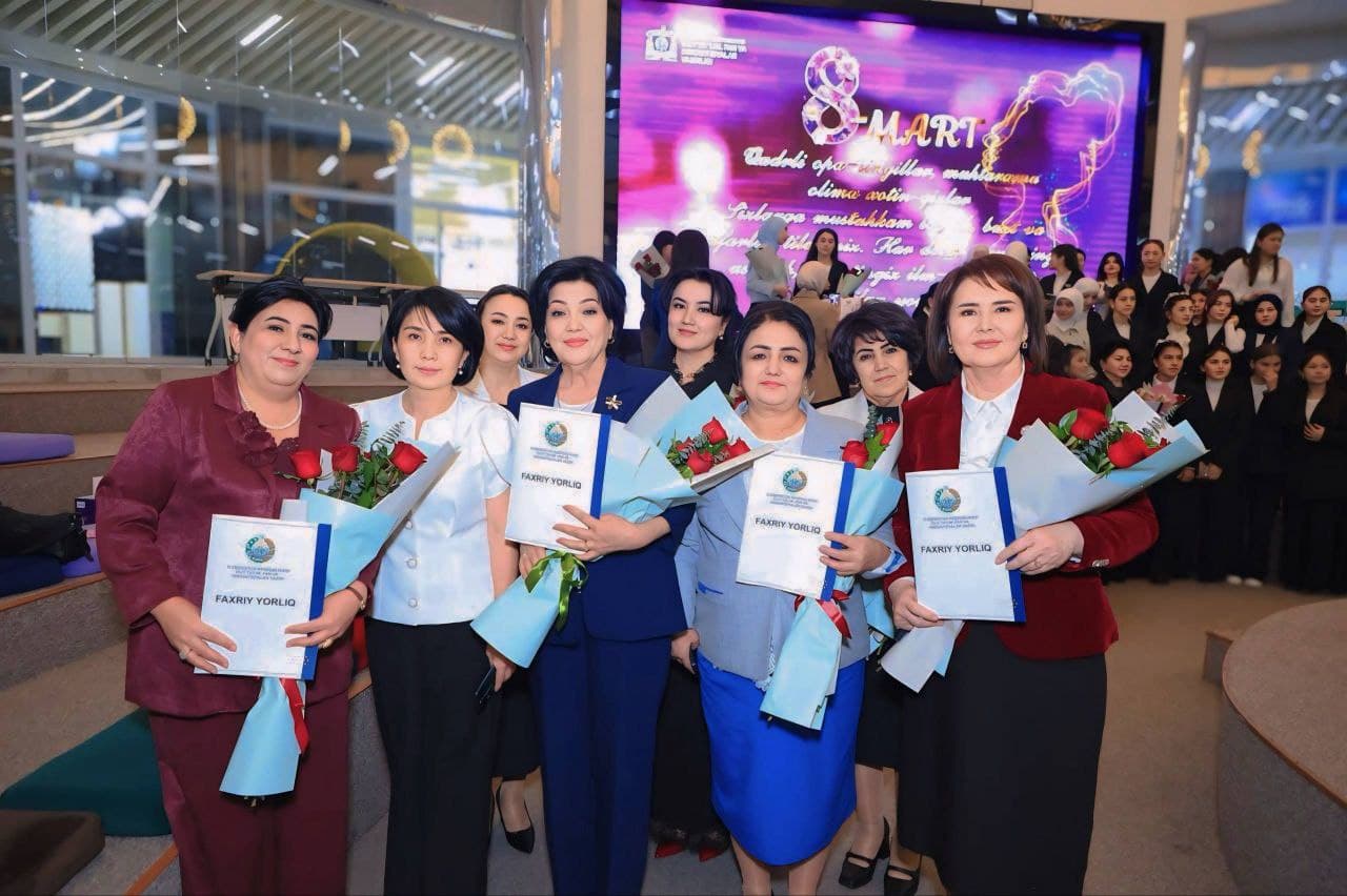 Ilm-fan va taʼlimda faol ayollar 8-mart arafasida taqdirlandi