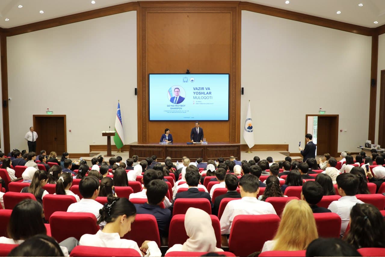 Toshkent davlat sharqshunoslik universitetida “Vazir va yoshlar muloqoti” o‘tkazildi