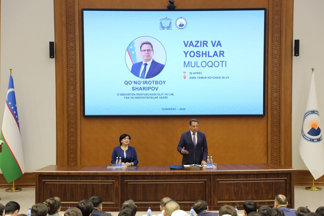 Toshkent davlat sharqshunoslik universitetida “Vazir va yoshlar muloqoti” o‘tkazildi