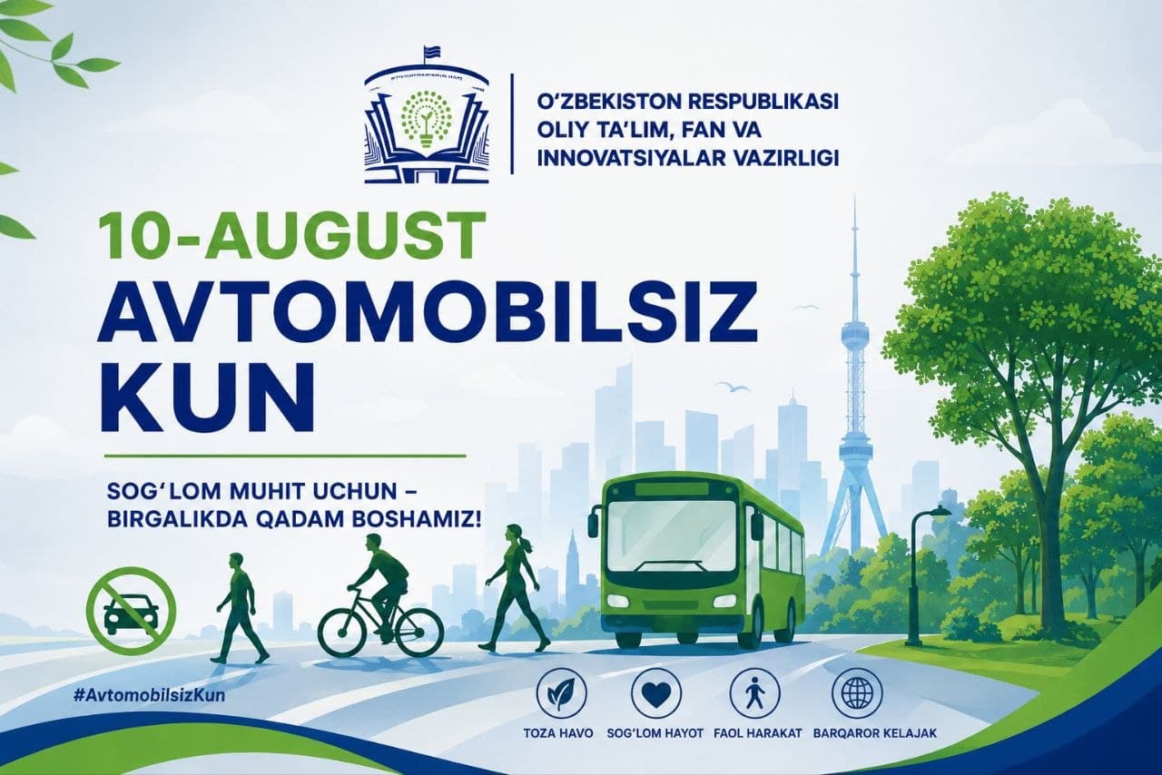 10-avgust – Avtomobilsiz kun!